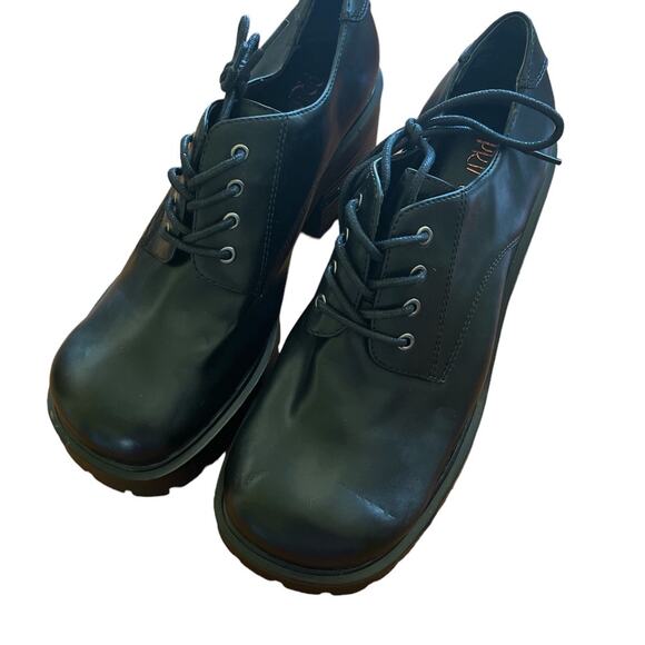 Prima Black Trapper Y2k Chunky Heel Platform - Picture 1 of 3